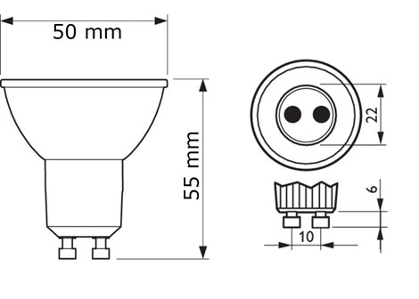 CorePro LEDspot ND 550lm GU10 865 120D    LED Žárovka 5W 550lm 2
