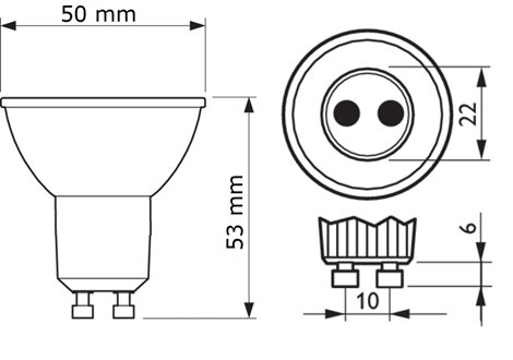 CorePro LEDspot ND 3,1-25W GU10 827 36D LED Žárovka 3,1W 215lm 3