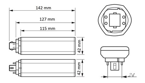 CorePro LED PLT HF 9W 830 4P GX24q-3 Úsporná zářivka 9W 990lm 2
