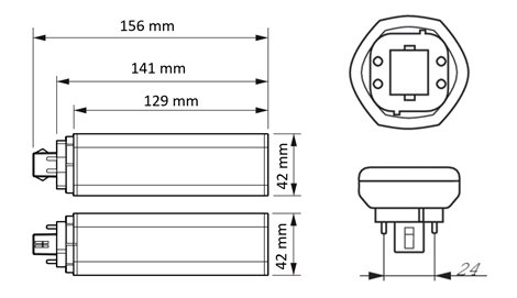 CorePro LED PLT HF 15W 840 4P GX24q-3 Úsporná zářivka 15W 1800lm 5