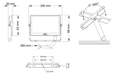 PILA BVP008 20W 4000K Světlomet, IK06, symetrická optika 20W 1900lm 5
