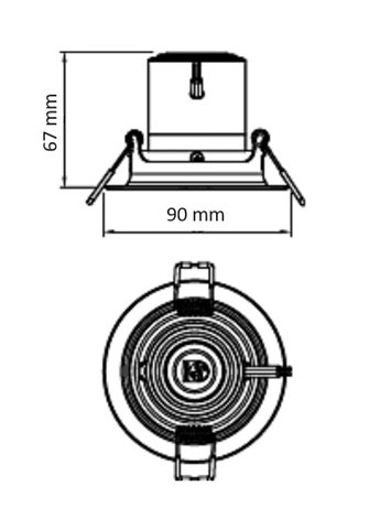 Pomeron podhledové LED svítidlo 1x3W 200lm 2700K 9cm krokové stmívání, bílé 6