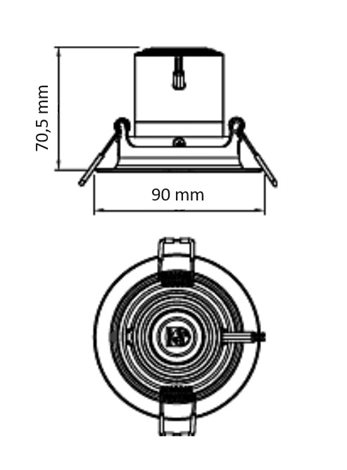 Pomeron podhledové LED svítidlo 1x7W 450lm 4000K krokově stmívatelné, bílé 6