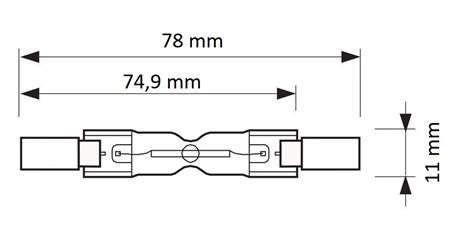 Plusline ES C R7s 230V CL (eq. 100W) Halogenová žárovka 80W 2