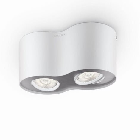 53302/31/16 Stropní bodové LED svítidlo Philips Phase 2x4,5W 1000lm 2700K, bílé 10