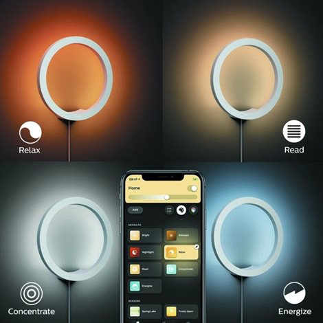 Hue WACA Sana nástěnné LED svítidlo 1x20W 1400lm 2000-6500K RGB IP20 25,5cm bílá 6