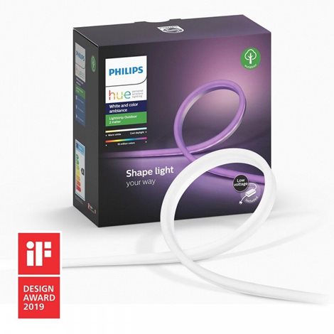 Hue WACA Outdoor LightStrip venkovní LED pásek 2m 1x19W 800lm 2000-6500K RGB IP67, bílý 6