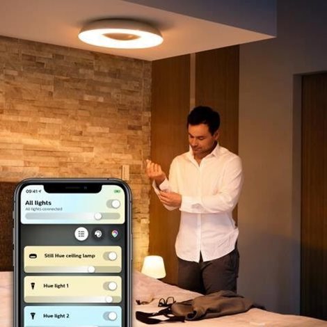 Hue WA Still stropní LED svítidlo 1x32W 2400lm 2200-6500K IP20 39,1cm černá + ovladač 4