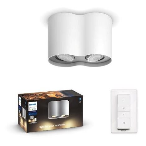 Hue WA Pillar bodové LED svítidlo GU10 2x5W 350lm 2200-6500K IP20 bílá + ovladač 1
