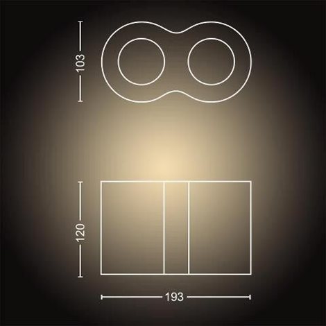 Hue WA Pillar bodové LED svítidlo GU10 2x5W 350lm 2200-6500K IP20 bílá + ovladač 6