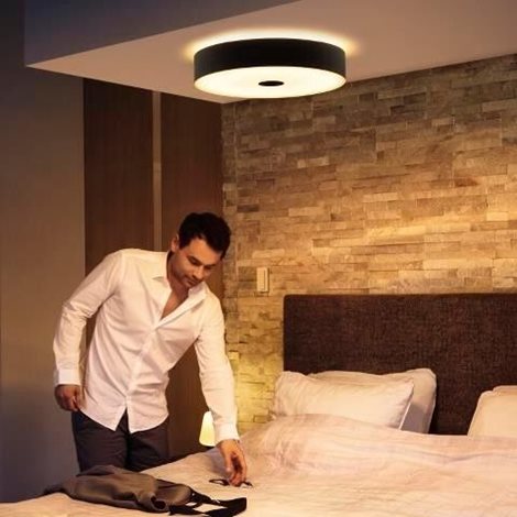 Hue WA Fair stropní LED svítidlo 1x25W 2900lm 2200-6500K IP20 44,4cm černá + ovladač 5