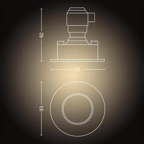 Hue WA Adore koupelnové zápustné LED svítidlo SET  3x5W 400lm 2200-6500K IP44 lesklý chrom + ovladač 2