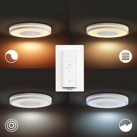Hue WA Being stropní LED svítidlo 1x32W 2400lm 2200-6500K IP20 34,8cm bílá + ovladač 2