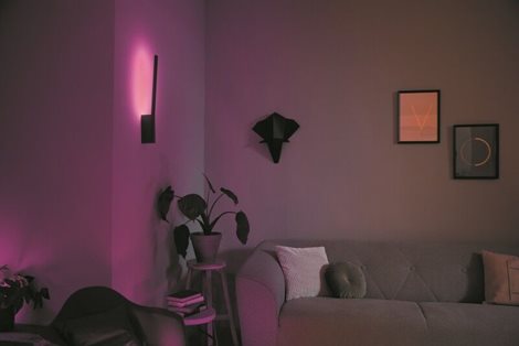 Hue WACA Liane nástěnné LED svítidlo 1x12,2W 850lm 2000-6500K RGB IP20 černá 15