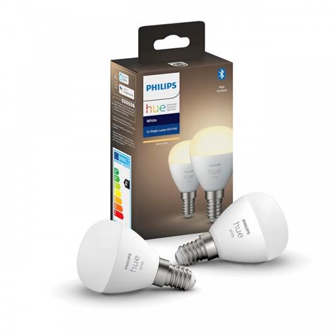 Hue White sada 2x LED žárovka E14 P45 5,7W 470lm 2700K IP20 1