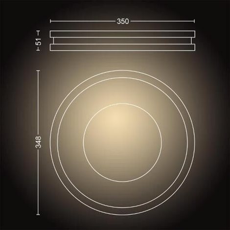 Hue WA Being stropní LED svítidlo 1x32W 2400lm 2200-6500K IP20 34,8cm černá + ovladač 6