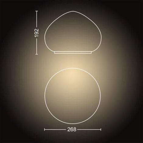 Hue WA Wellner stolní LED lampa E27 1x6W 800lm 2200-6500K IP20 bílá + ovladač 4