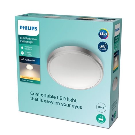 Doris CL257 koupelnové přisazené LED svítidlo 1x17W 1500lm 2700K IP44 31cm, niklové 2