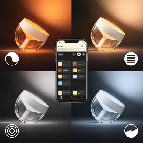 8719514264502 Hue LED White and Color Ambiance Bluetooth Stolní lampa Iris 8,1W 570lm 3