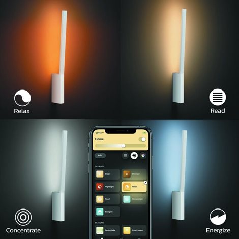 Hue WACA Liane nástěnné LED svítidlo 1x12,2W 850lm 2000-6500K RGB IP20 bílá 18