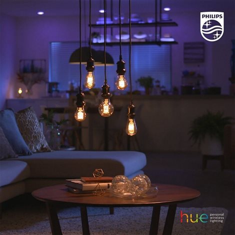 Hue White Filamentová LED žárovka E27 G125 7W 550lm 2100K IP20 14