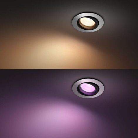 Hue WACA Centura podhledové svítidlo LED GU10 1x5.7W 350lm 2000-6500K RGB IP20 kulaté hliník 10