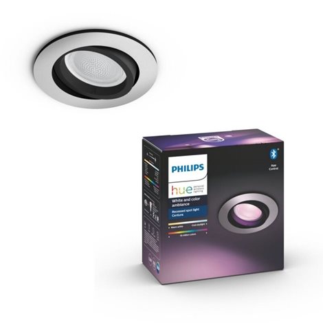 Hue WACA Centura podhledové svítidlo LED GU10 1x5.7W 350lm 2000-6500K RGB IP20 kulaté hliník 6