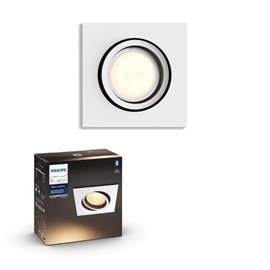 Hue WA Milliskin zápustné LED svítidlo GU10 1x5W 350lm 2200-6500K IP20 hranaté bílé