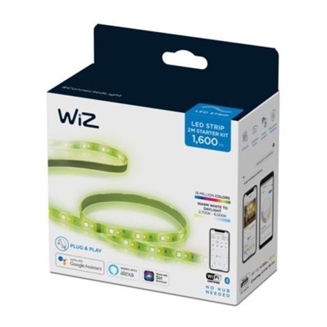 WiZ Startovací sada LED pásek 2m s napájecí jednotkou 20W 1600lm 2700-6500K RGB IP20 + ovladač 11