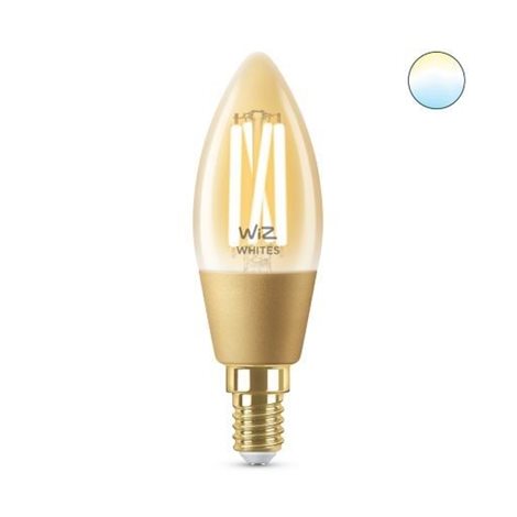 WiZ LED žárovka filament amber E14 C35 4,9W 370lm 2000-5000K IP20, stmívatelná 1