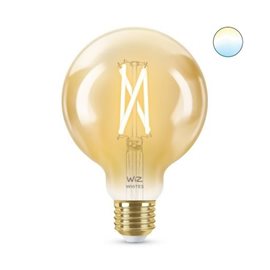 WiZ LED filament amber žárovka E27 G95 7W 640lm 2000-5000K IP20, stmívatelná