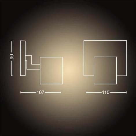 Hue WA Runner bodové LED svítidlo GU10 5W 350lm 2200-6500K IP20 černá +ovladač 7