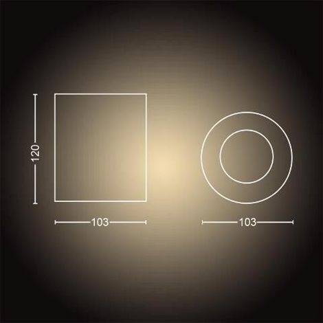 Hue WA Pillar bodové LED svítidlo GU10 1x5W 350lm 2200-6500K IP20 černá 3