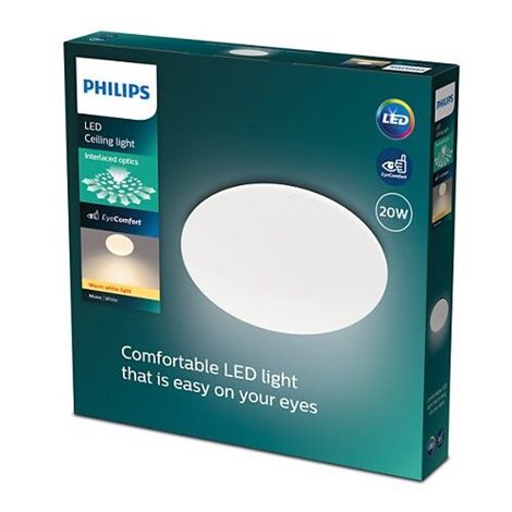 Moire CL200 přisazené LED svítidlo 1x20W 2000lm 2700K IP20 39cm, bílé 4