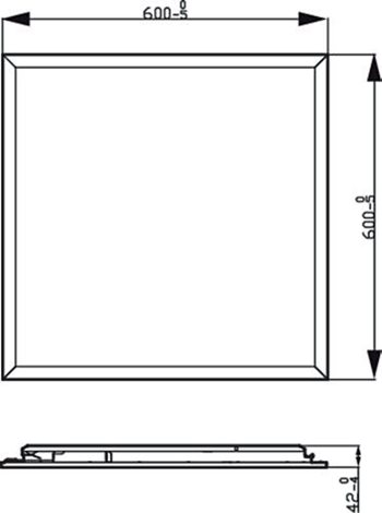 Superslim Touch CL560 stropní LED panel 1x36W 3300lm 2700K krokové stmívání 60cm hranatý IP20, bílý 3