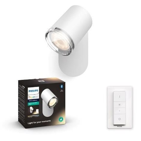 Hue WA Adore koupelnové bodové LED svítidlo GU10 1x5W 350lm 2200-6500K IP44 bílá + ovladač 1