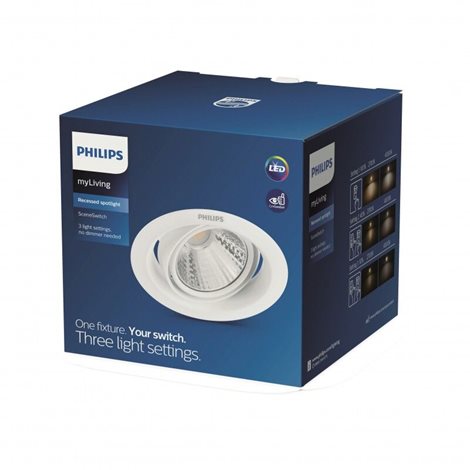 Pomeron podhledové LED svítidlo 1x5W 350lm 4000K krokově stmívatelné IP20, bílé 5
