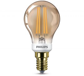 Vintage LED žárovka E14 P45 5W 350lm 2200K stmívatelná, gold