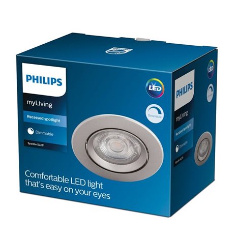Sparkle podhledové LED svítidlo 1x5W 350lm 2700K IP20 8,5cm kulaté stmívatelné, nikl 3