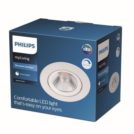 Sparkle podhledové LED svítidlo 1x5,5W 350lm 2700K IP20 8,5cm kulaté stmívatelné, bílé 3