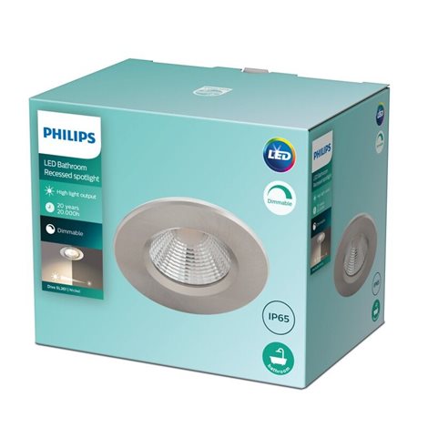 Dive podhledové LED svítidlo 1x5,5W 350lm 2700K stmívatelné IP65, niklové 2