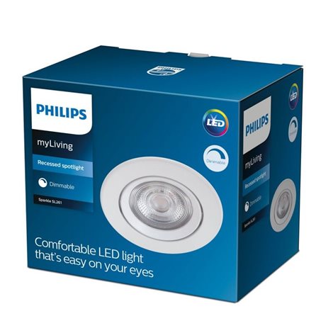 Sparkle podhledové LED svítidlo 3x5W 350lm 2700K IP20 8,5cm kulaté stmívatelné, bílé 3