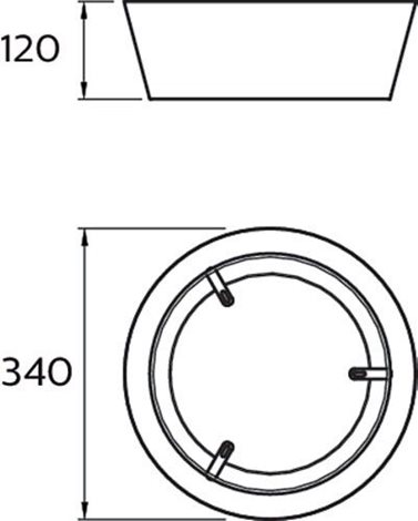 Dawn CL258 přisazené LED svítidlo 1x14W 1100lm 3000K IP20 34cm, černé 2