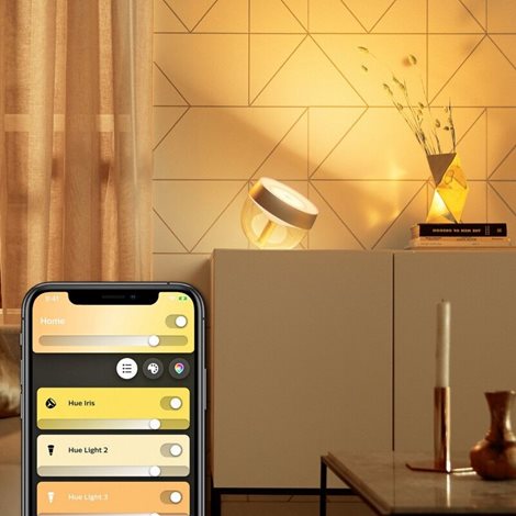 Hue Iris BT STOLNÍ LAMPA LED 8,1W 570lm 2000-6500K, 16mil. barev, zlatá - LIMITOVANÁ EDICE 6