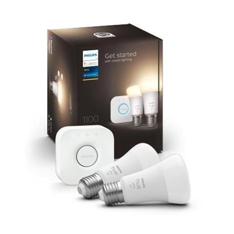 Hue sada Bridge + 2x HUE White žárovka LED E27 A60 10W 1100lm 2700K IP20 1