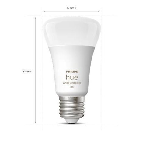 Hue Bluetooth 3x žárovka LED E27 A60 9W 1100lm 2000-6500K RGB + Bridge můstek + ovladač 9