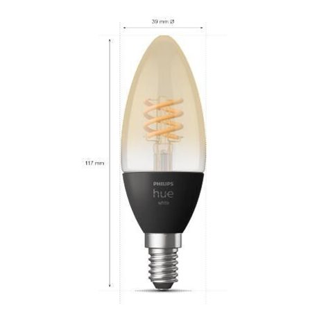 Hue White Filament LED žárovka E14 B39 4,5W 300lm 2100K IP20 2