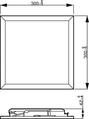 Superslim Touch CL560 stropní LED panel 1x12W 1200lm 4000K krokové stmívání 30cm hranatý IP20, bílý 2