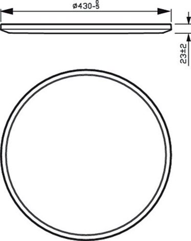 Superslim CL550 přisazené LED svítidlo 22W 2000lm 2700K krokové stmívání IP20 43cm, bílé 5