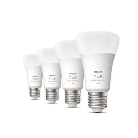 Hue Bluetooth 4x žárovka LED E27 A60 6,5W 800lm 2200-6500K RGB 2